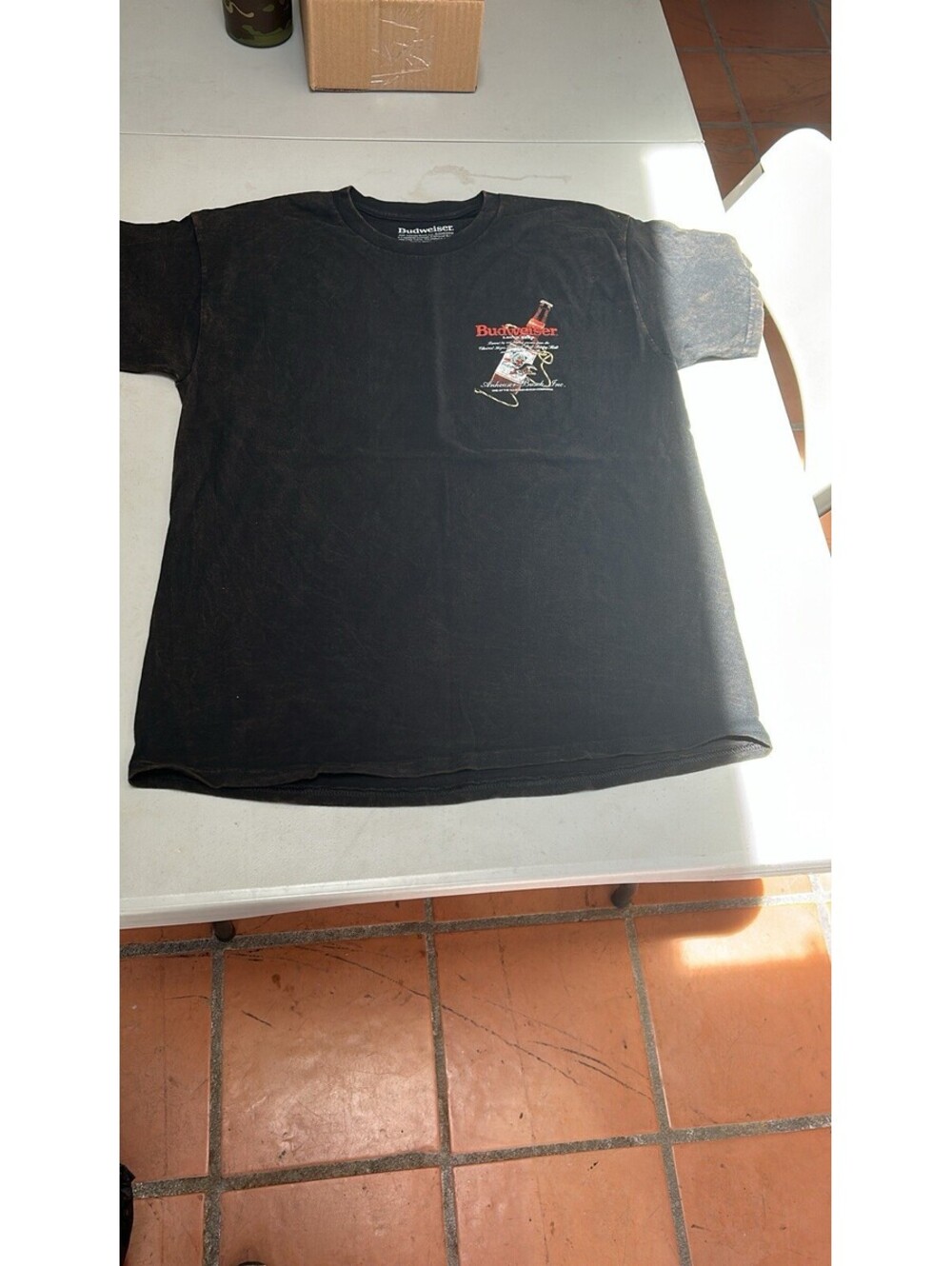 New Licensed Budweiser Size XL T Shirt Vintage Wash Beer